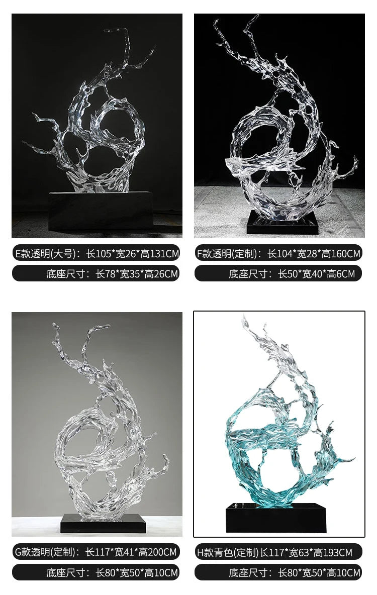 Modern Abstract Sculpture Decoration: Creative Soft Decoration for Hotel Lobby Living Room, Clubhouse, Resin Flooring, and Entr