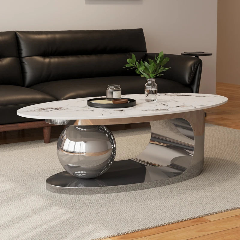 Unique Metal Coffee Table Irregular European Luxury Design