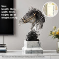 Luxury Resin Horsehead Ornament Art Design Sculptures and Figurines Living Room Decoration Accessories for Home Decor