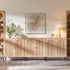 Modern buffet cabinet with storage featuring fluted arches, adjustable shelves, and a clean modular design.