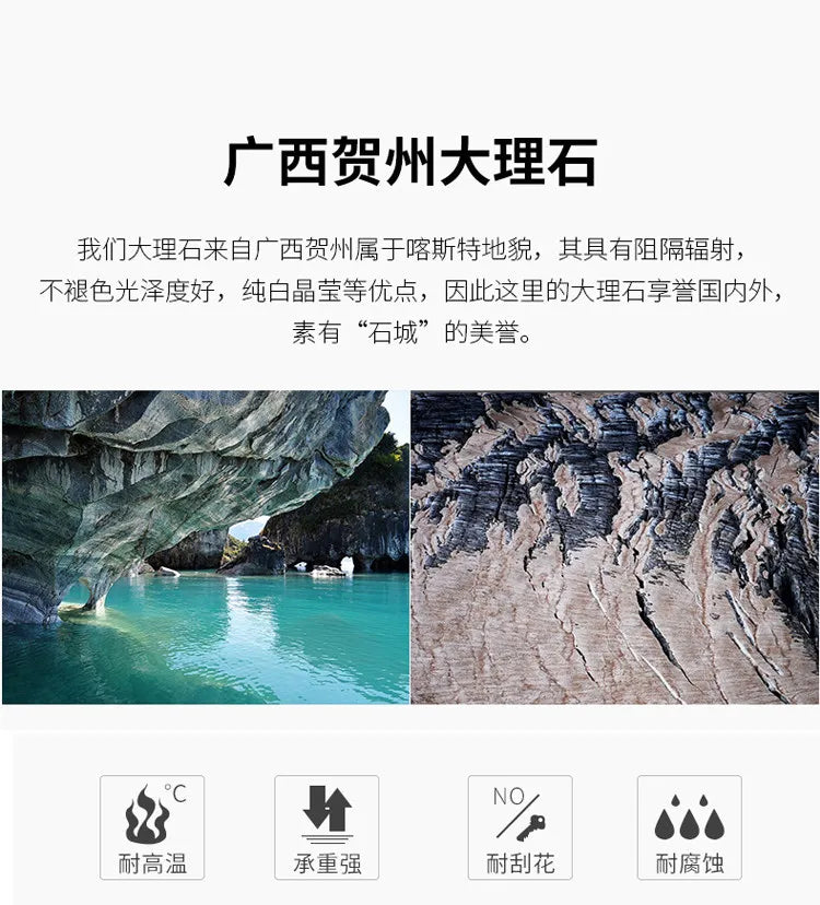 Stunning views of marble caves in Guangxi, China, showcasing unique natural patterns and crystal-clear waters.