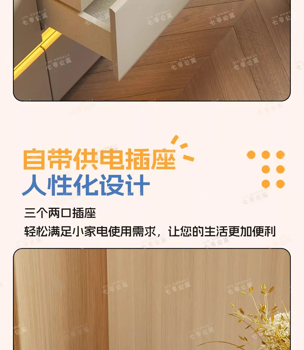 Nordic Solid Wood Dressers Bedroom Modern Dressing Table Drawer Integrated Home Small Apartment Makeup Table with LED Mirror - view 36