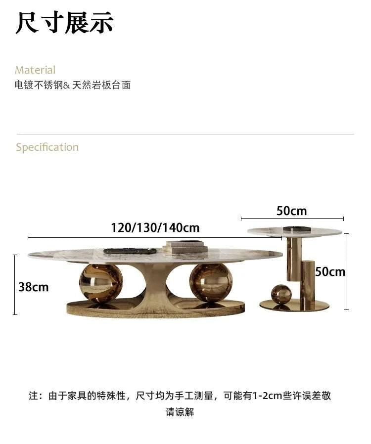 Measurement chart of a round table with dimensions on a white background