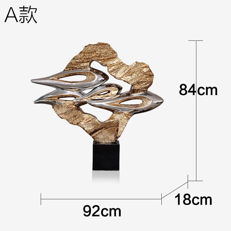 Modern Abstract Sculpture Decoration: Creative Soft Decoration for Hotel Lobby Living Room, Clubhouse, Resin Flooring, and Entr