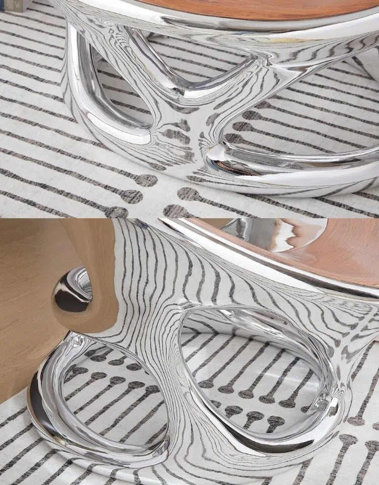 MX Nordic Designer Creative Leisure Chair Living Room Balcony Single Sofa Negotiation Chair Hollow Electroplating Chair