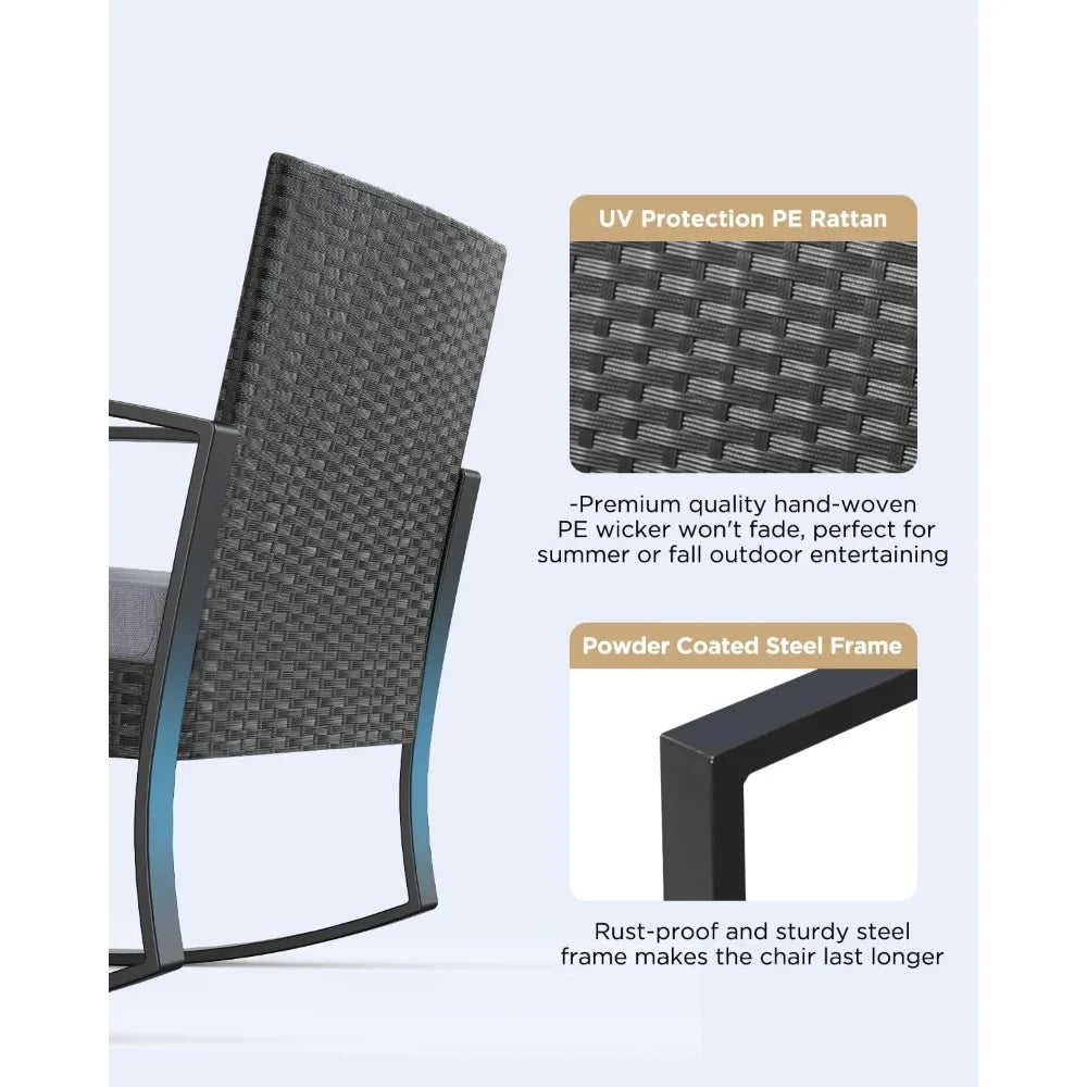 3 Pieces Patio Furniture Set