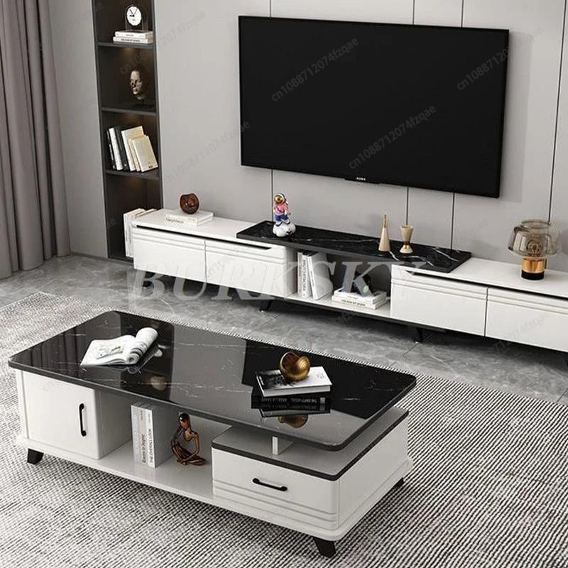Luxury coffee table TV cabinet combination