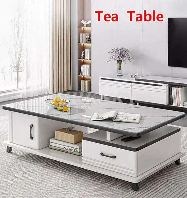 Luxury coffee table TV cabinet combination