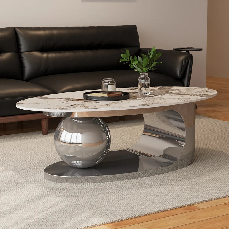 Unique Metal Coffee Table Irregular European Luxury Design