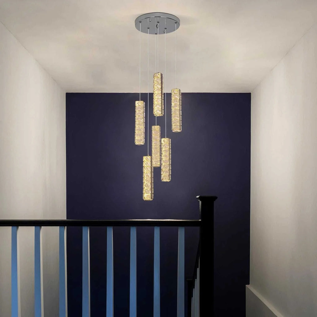 VETRULUS Nordic K9 Crystal LED Chandelier with metal craftsmanship and crystal accents in modern interior lighting