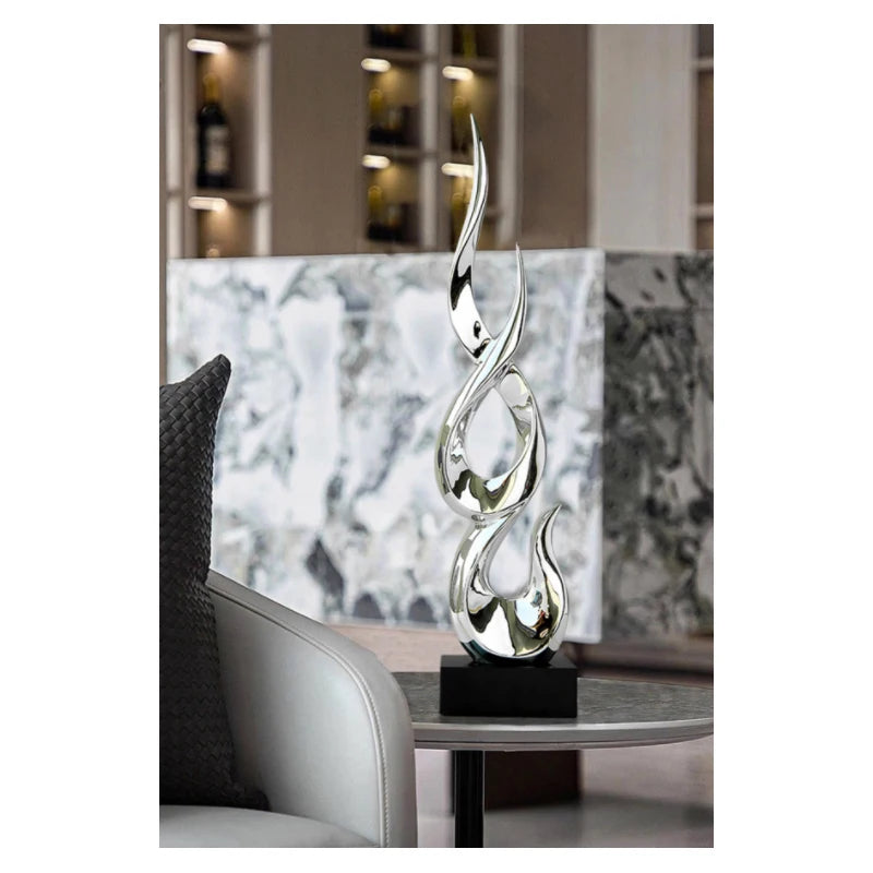 Modern Abstract Sculpture Decoration: Creative Soft Decoration for Hotel Lobby Living Room, Clubhouse, Resin Flooring, and Entr
