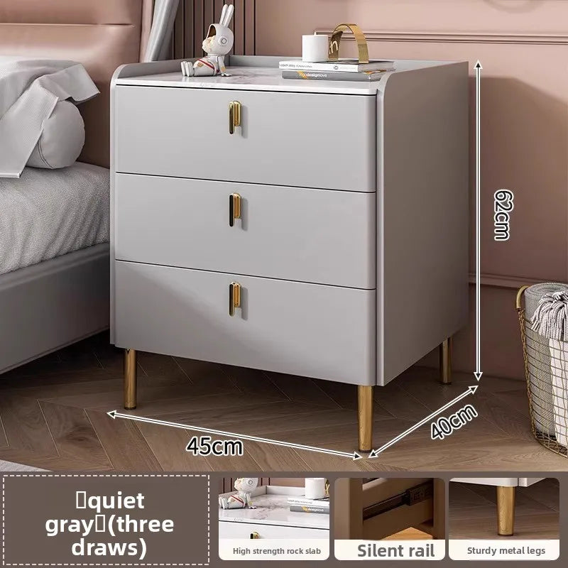 Bedside table Three pumps Multifunctional small locker Shelf Bedroom bedside table - view 29