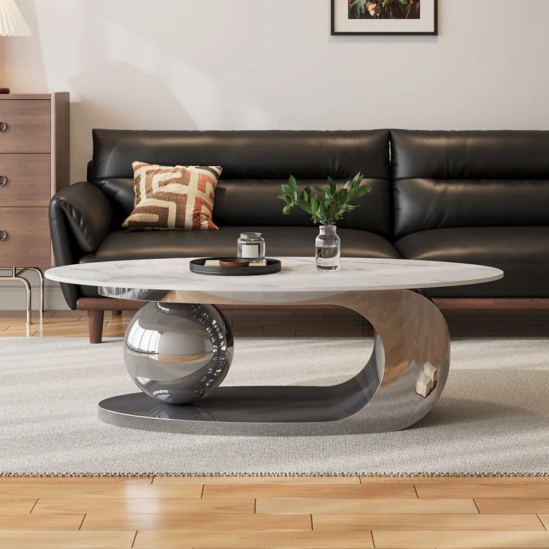 Unique Metal Coffee Table Irregular European Luxury Design