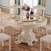 4 person gold dining table with elegant design in modern living room, perfect for comfort and style.