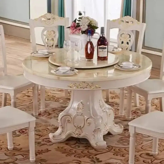 4 person gold dining table with elegant design in modern living room, perfect for comfort and style.