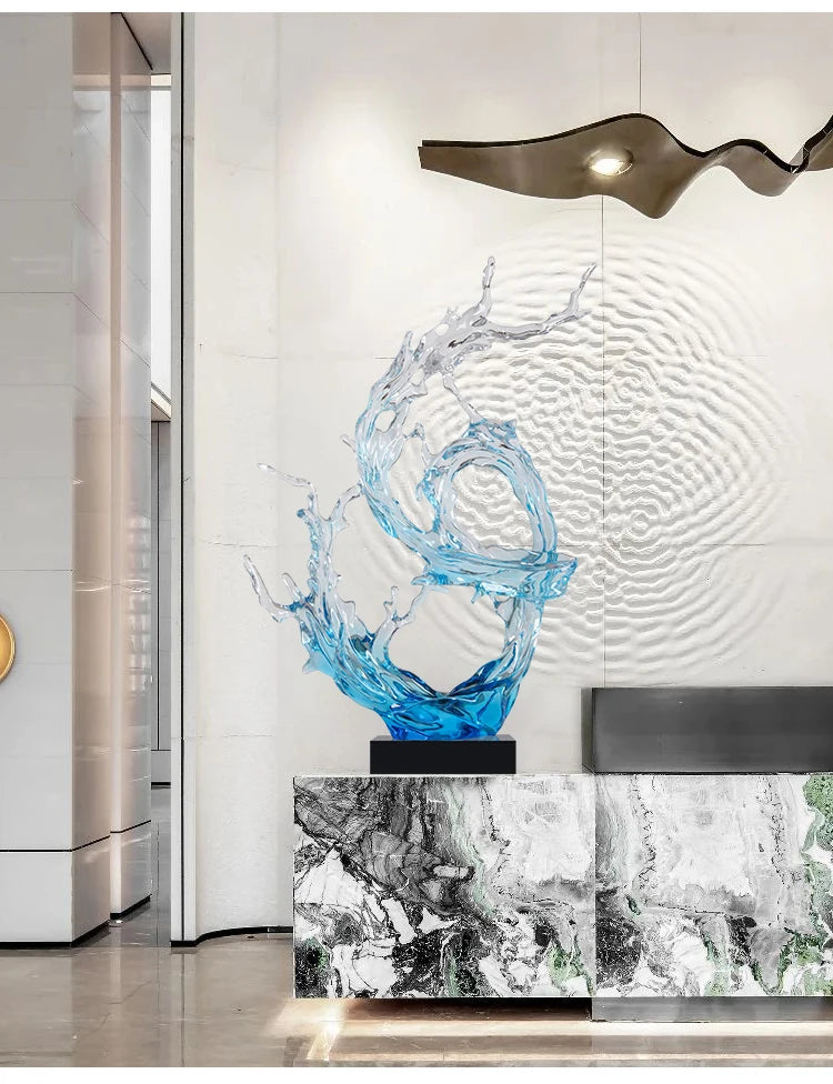Modern Abstract Sculpture Decoration: Creative Soft Decoration for Hotel Lobby Living Room, Clubhouse, Resin Flooring, and Entr