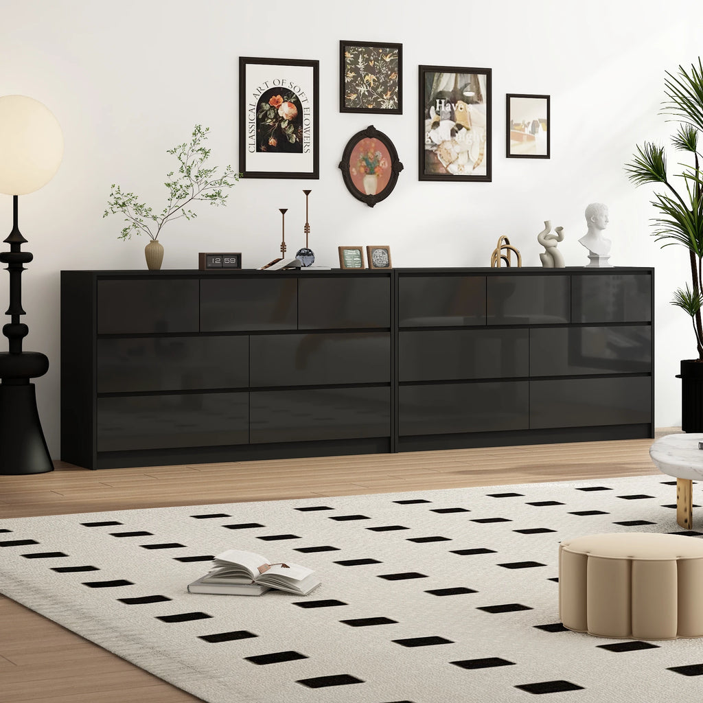 7 Drawer Dresser for Bedroom, 55 Inch Modern Design