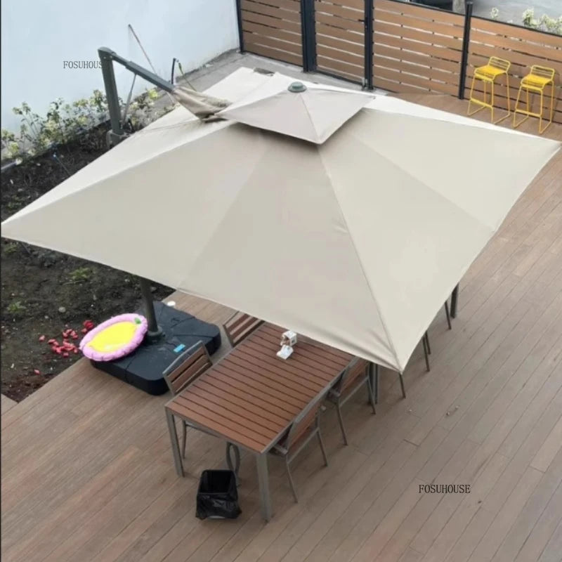 Outdoor Patio Umbrellas Roman Open-air Balcony Villa Garden Large Parasol Commercial Outdoor Stall Sunshade Umbrella with Base - view 2
