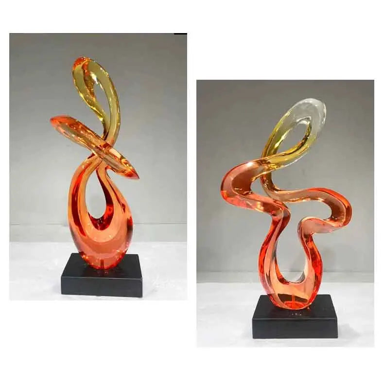 Transparent Resin Sculpture Ornaments, Abstract Crafts, Statue Model Home Decor, Lobby Artwork Decoration, Nordic Luxury Gifts