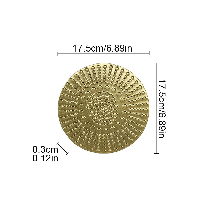 Luxury Modern Metal Circle Wall Art Golden Disc