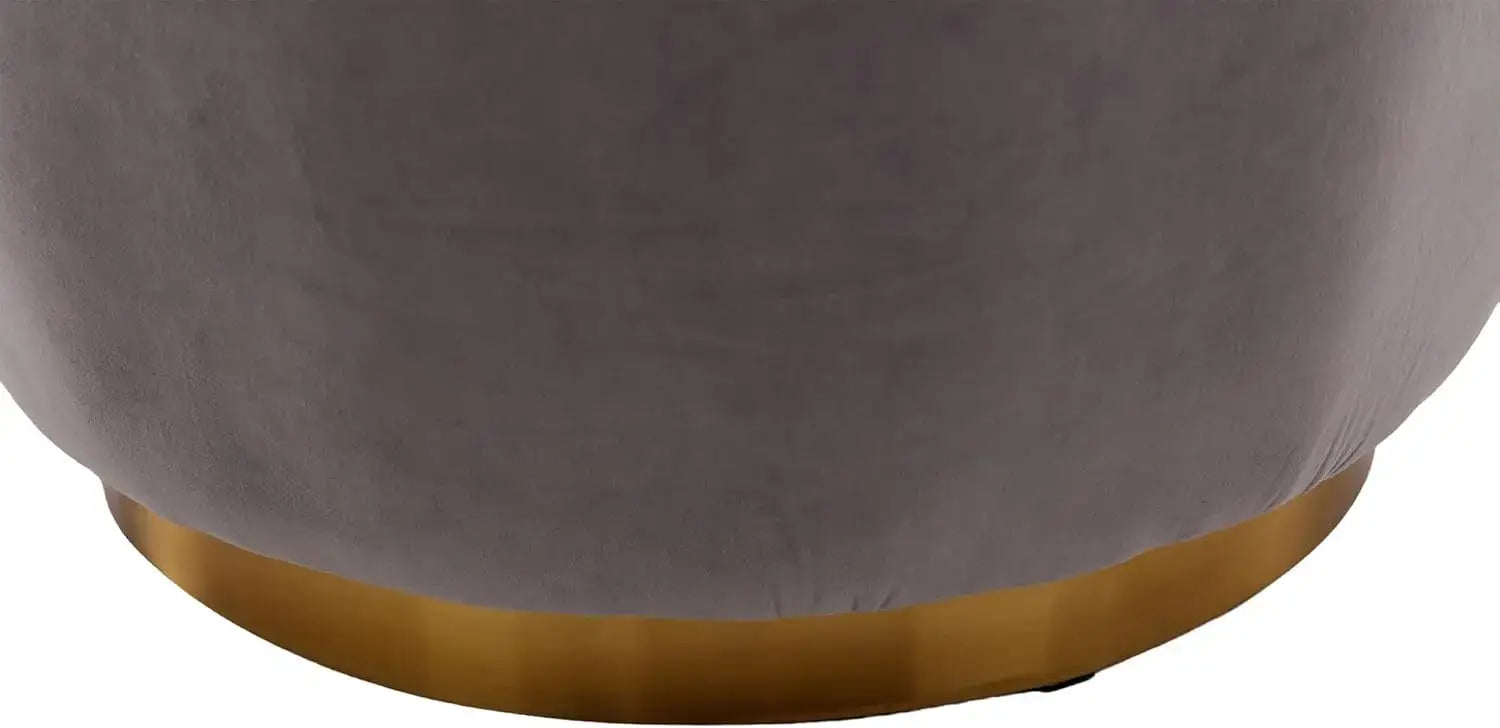modern swivel barrel chairs velvet upholstery and gold base detailing