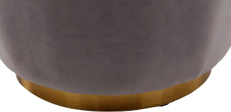 modern swivel barrel chairs velvet upholstery and gold base detailing