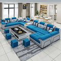 Modern Living Room Lounge 7 Seats U-Shaped Sofa Set Furniture L-Shaped Combination Sofa Luxury Microfiber Fabric Modular Sofa - view 1