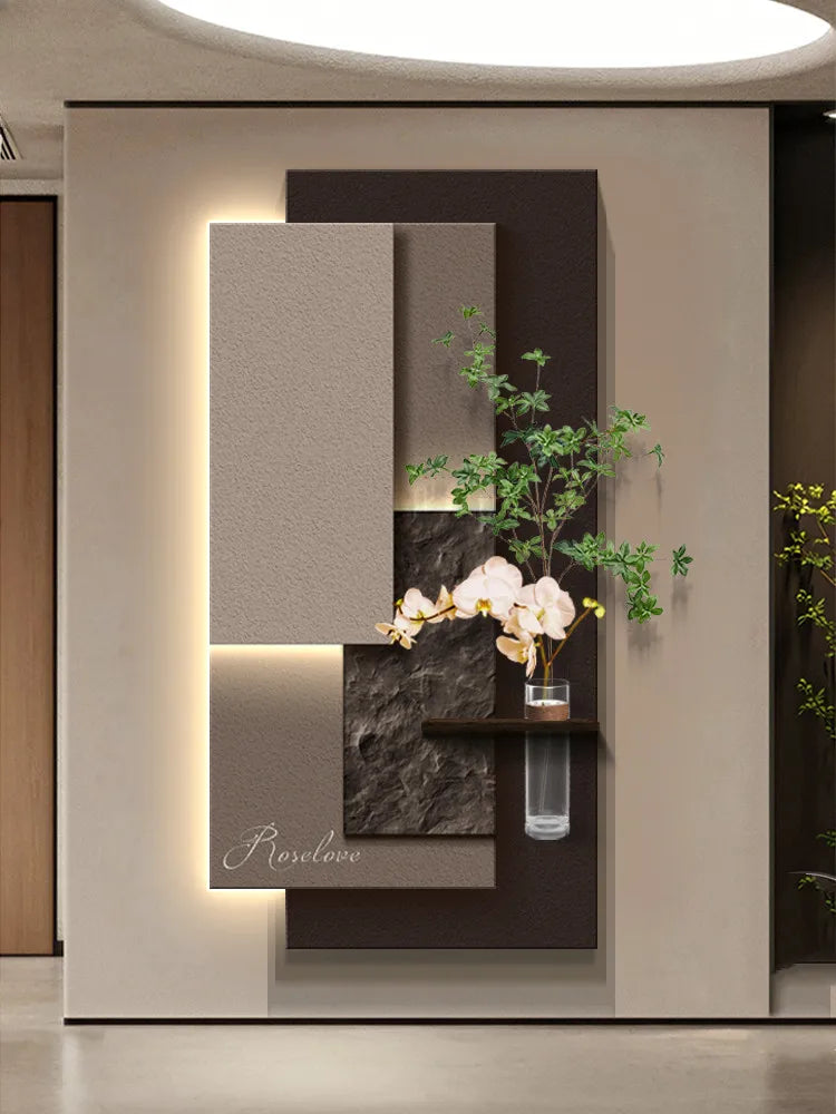Ltalian Minimalist Entrance Decoration Painting Mural Hydroponic Green