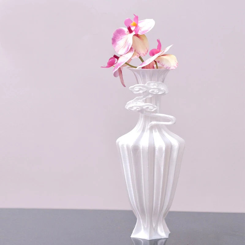 3D Printed Flower Vases Modern Plastic Decorative