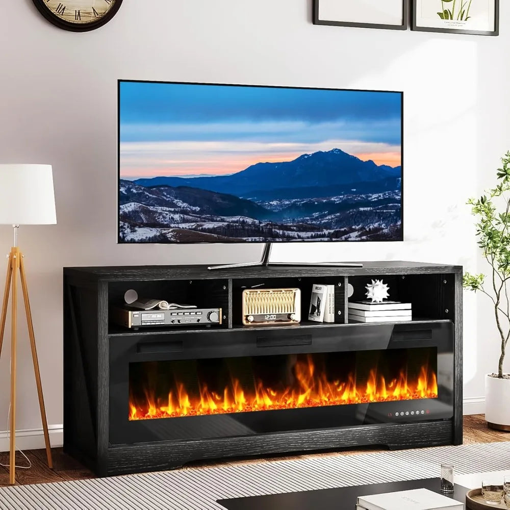 65''Fireplace TV Stand with 60" Fireplace,Entertainment Center