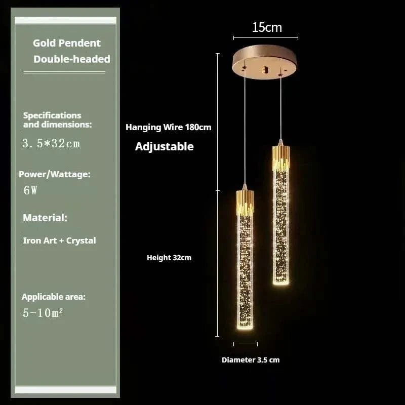 Luxury Crystal Ring Chandelier, Modern Minimalist Pendant Light.