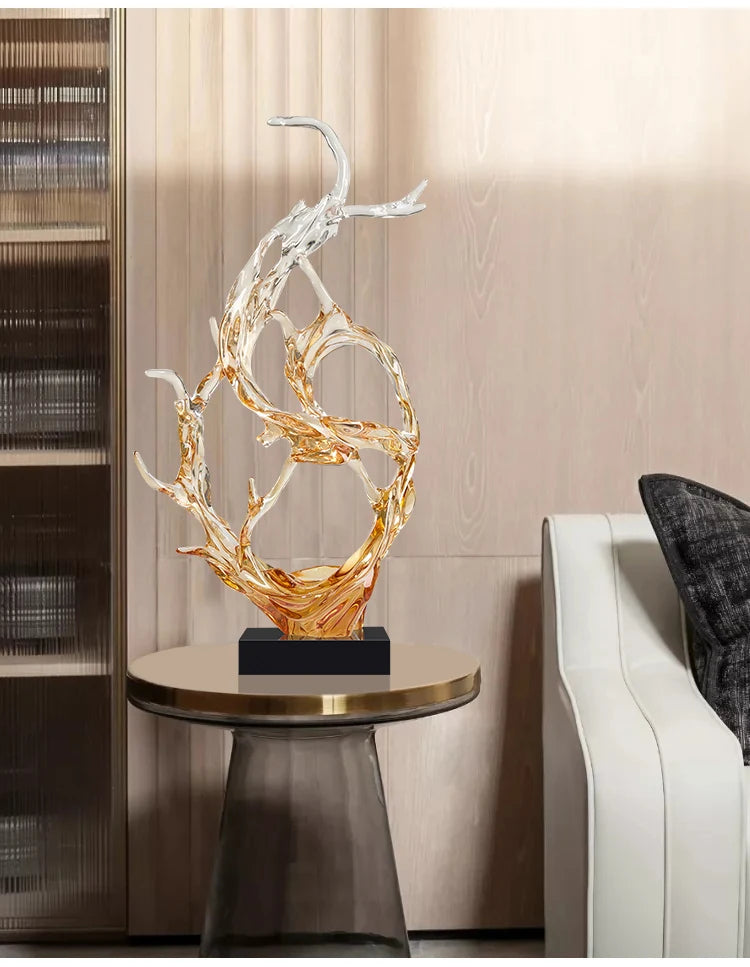 Modern Abstract Sculpture Decoration: Creative Soft Decoration for Hotel Lobby Living Room, Clubhouse, Resin Flooring, and Entr