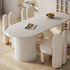 Modern dining table with chairs in a minimalistic room
