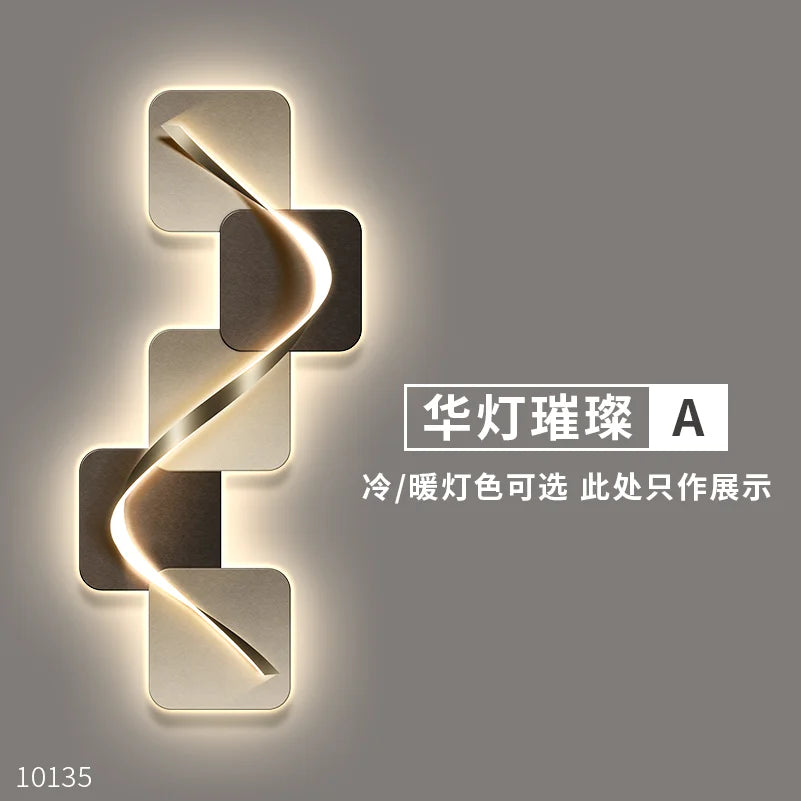 Light luxury entrance hall decoration painting, LED lights, Italian minimalist living room, high-end mural in the corridor - view 23