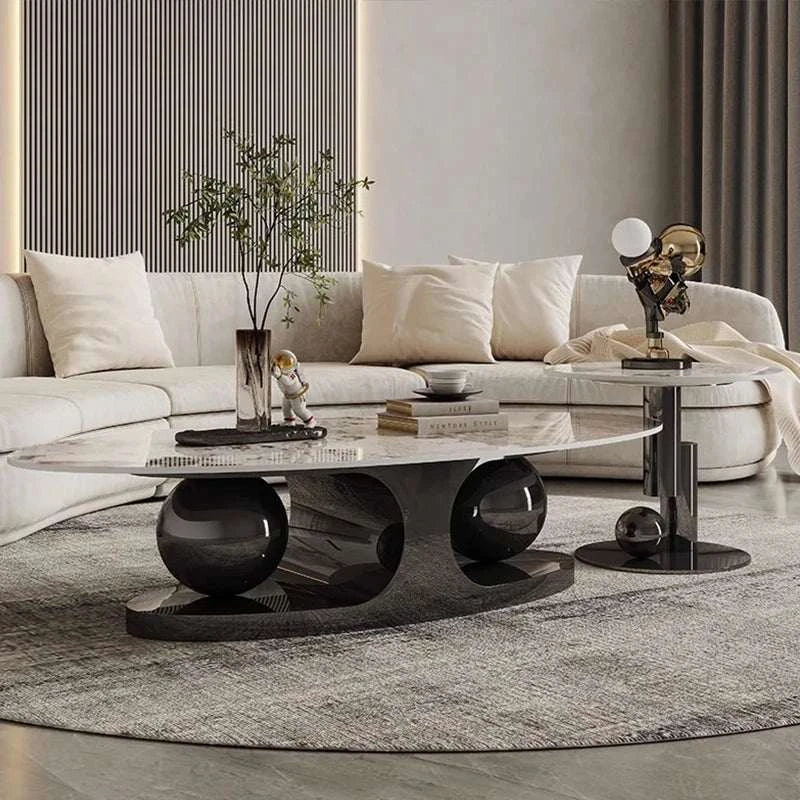 Acrylic Modern Coffee and Side Table in a Elegant Decorative Living Room Setting