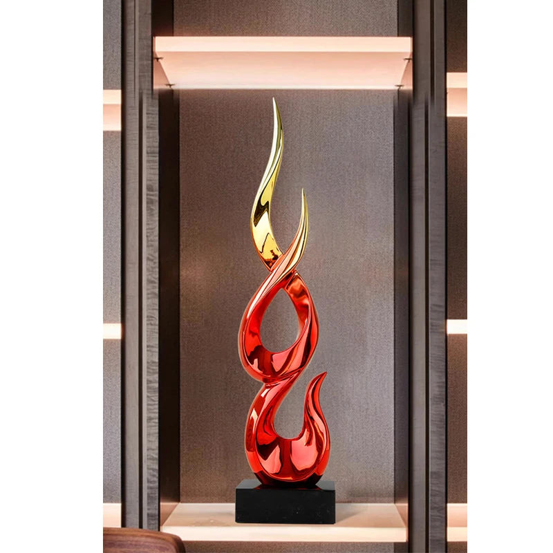 Modern Abstract Sculpture Decoration: Creative Soft Decoration for Hotel Lobby Living Room, Clubhouse, Resin Flooring, and Entr