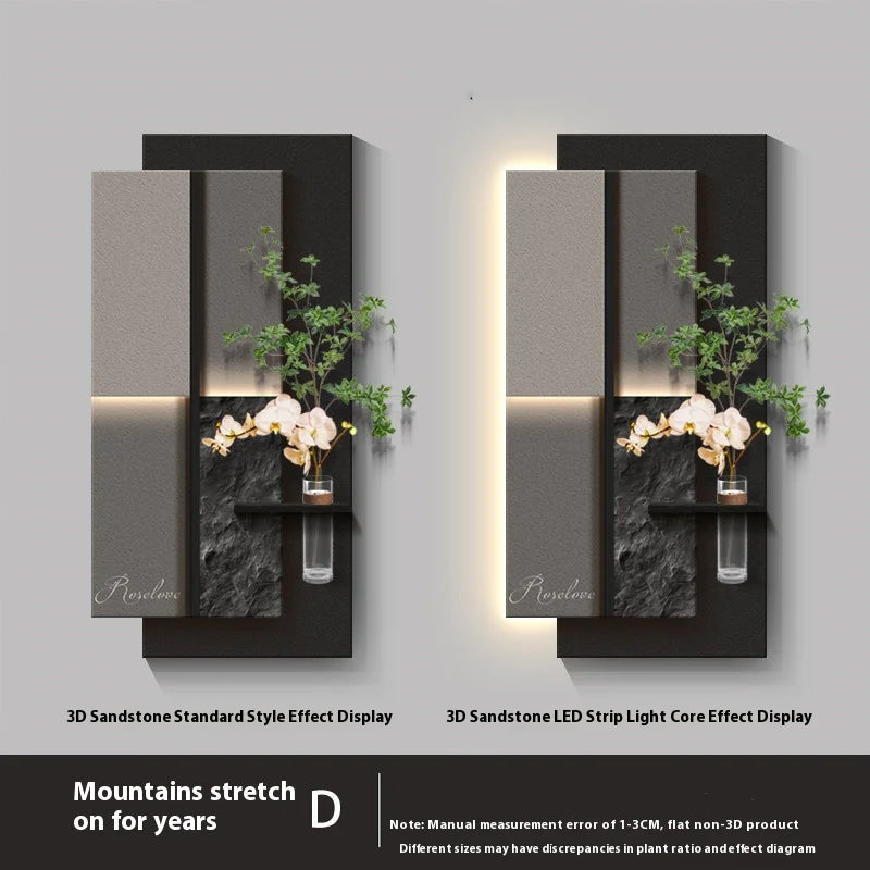 Ltalian Minimalist Entrance Decoration Painting Mural Hydroponic Green