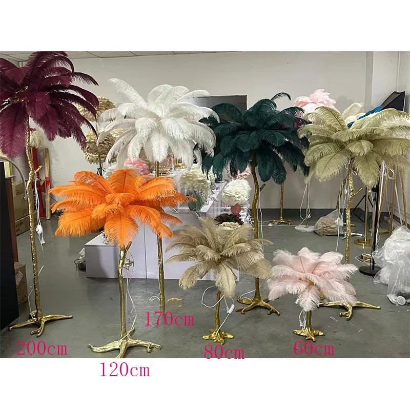 Nordic Ostrich Feather Led Floor Lamp