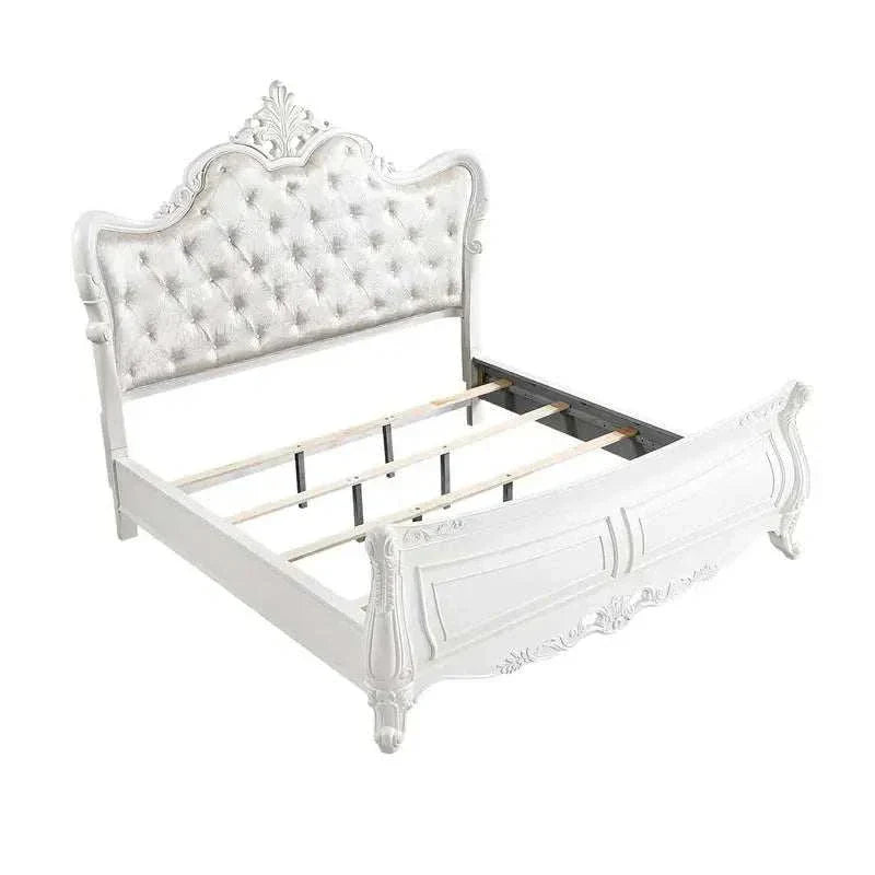 Modern 4-Piece Queen Bedroom Set in Pearl White