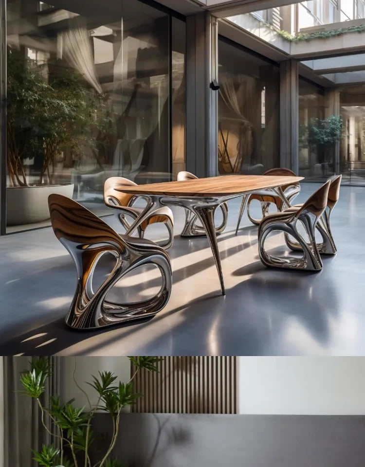 MX Nordic Designer Creative Leisure Chair Living Room Balcony Single Sofa Negotiation Chair Hollow Electroplating Chair