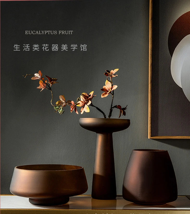 Nordic Frosted Glass Vase | Light Luxury Tabletop & Hydroponic Accent