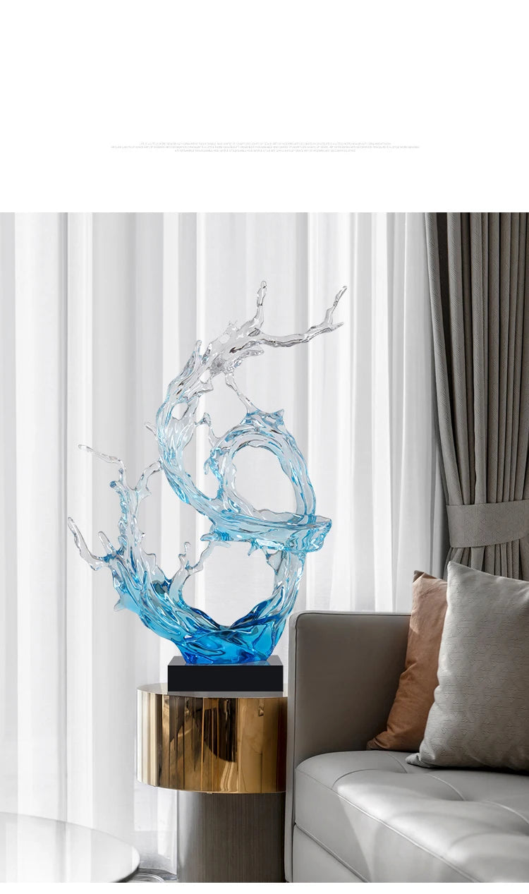 Modern Abstract Sculpture Decoration: Creative Soft Decoration for Hotel Lobby Living Room, Clubhouse, Resin Flooring, and Entr