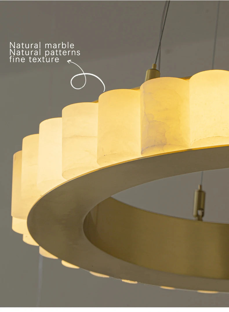 Modern Chandelier Dining Room LED Luxury Hanging Lamp Marble Lighting Lamp for Living Room Chandelier - view 17