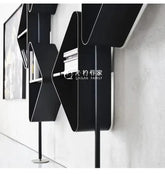 Stainless steel partition bookshelf adding modern style and visual separation to living spaces.