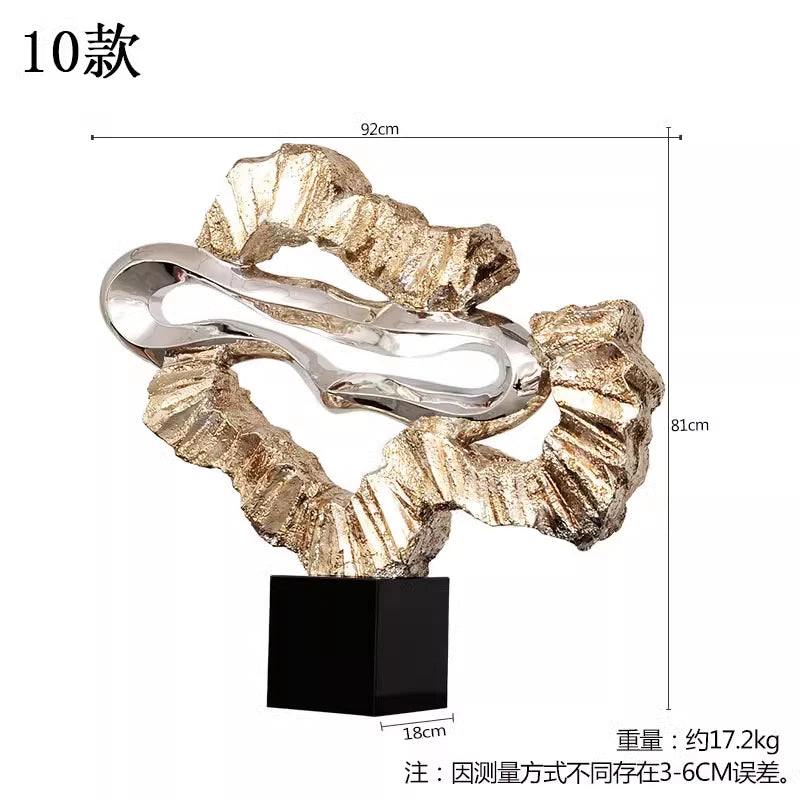 Modern Abstract Sculpture Decoration: Creative Soft Decoration for Hotel Lobby Living Room, Clubhouse, Resin Flooring, and Entr