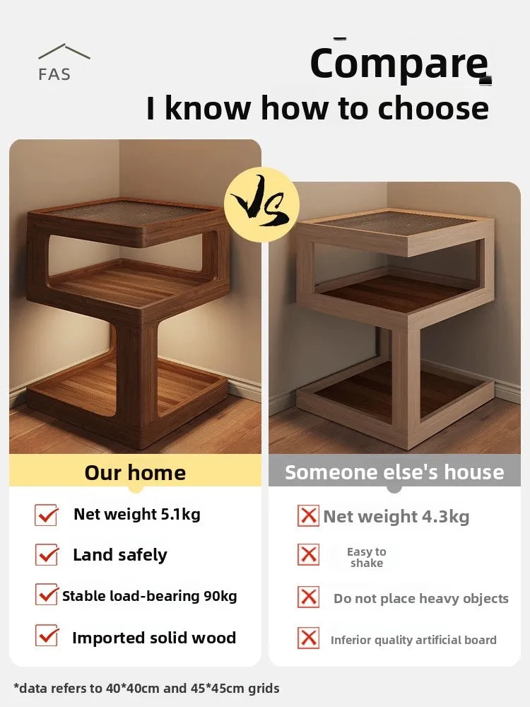 Solid wood bedside table, bedroom bedside storage, household sofa edge - view 19