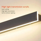 modern LED outdoor wall light with high transmission acrylic and soft uniform lighting