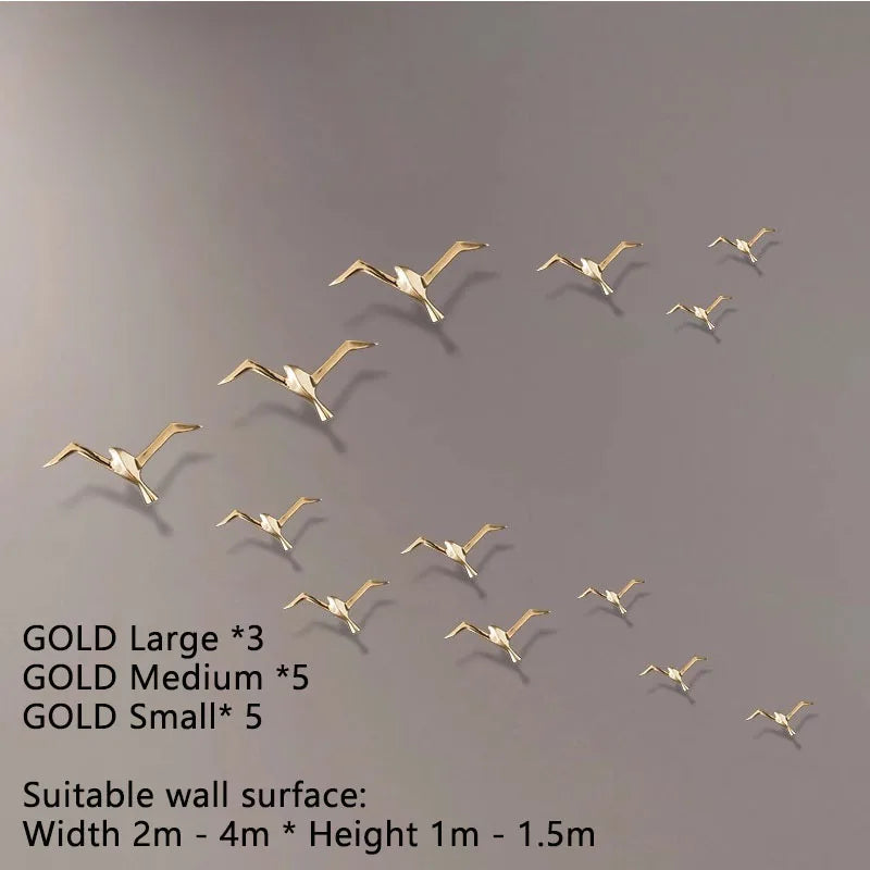 Luxury Pure Copper Seagull Statue Wall Hanging Metal Bird Sculpture Ornament Retro Office Cafe Wall Decoration Home Decor Gift