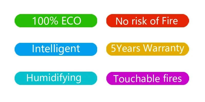 Set of colorful rectangular labels with text on a white background