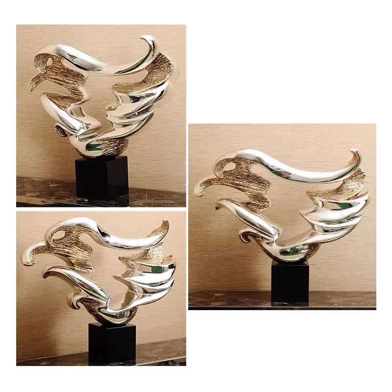 Modern Abstract Sculpture Decoration: Creative Soft Decoration for Hotel Lobby Living Room, Clubhouse, Resin Flooring, and Entr